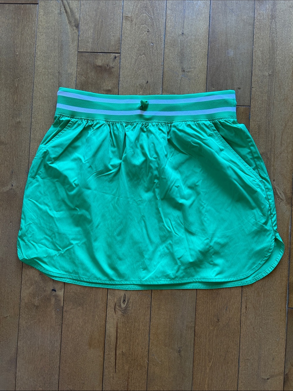 aerie Green Athletic Skirt with Striped Elastic Waistband